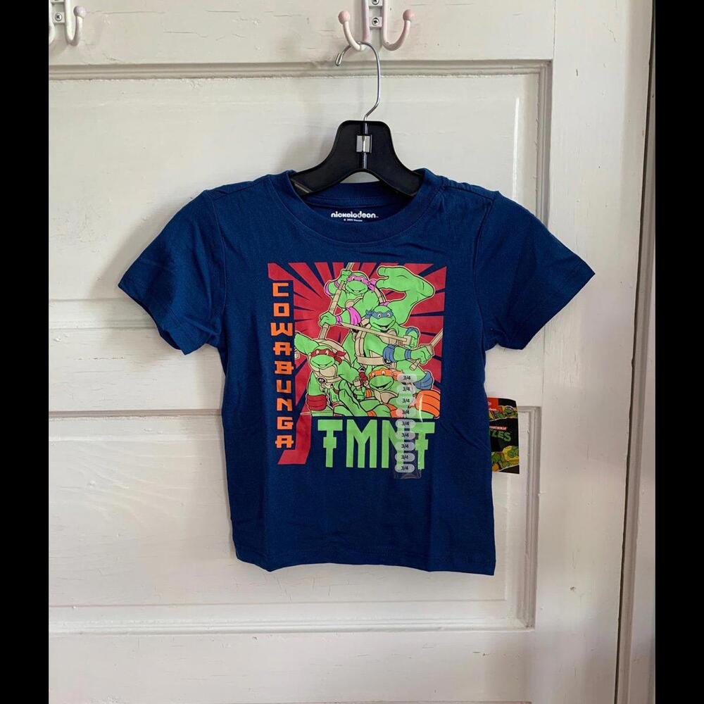 NWT Nickelodeon Teenage Mutant Ninja Turtles Shirt Size Kids 3/4